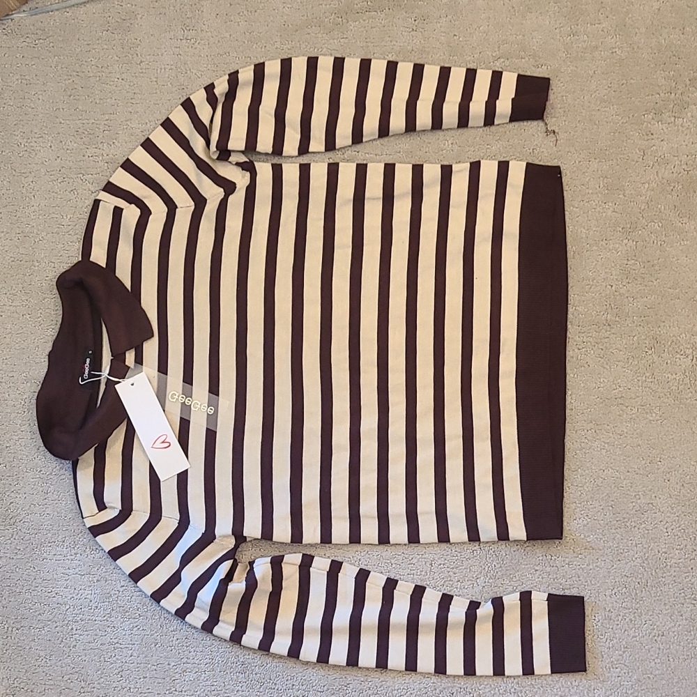 GeeGee brown long sleeve with collar